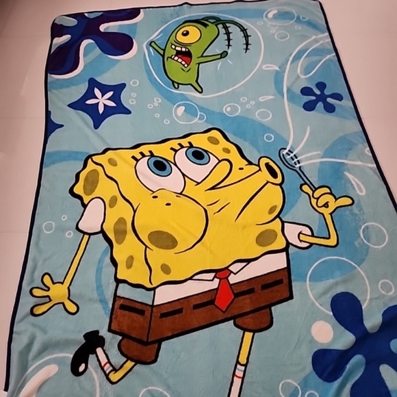 Nickolodeon SpongeBob SquarePants Sheldon J. Plankton Double Sided Twin Size - Picture 10 of 10